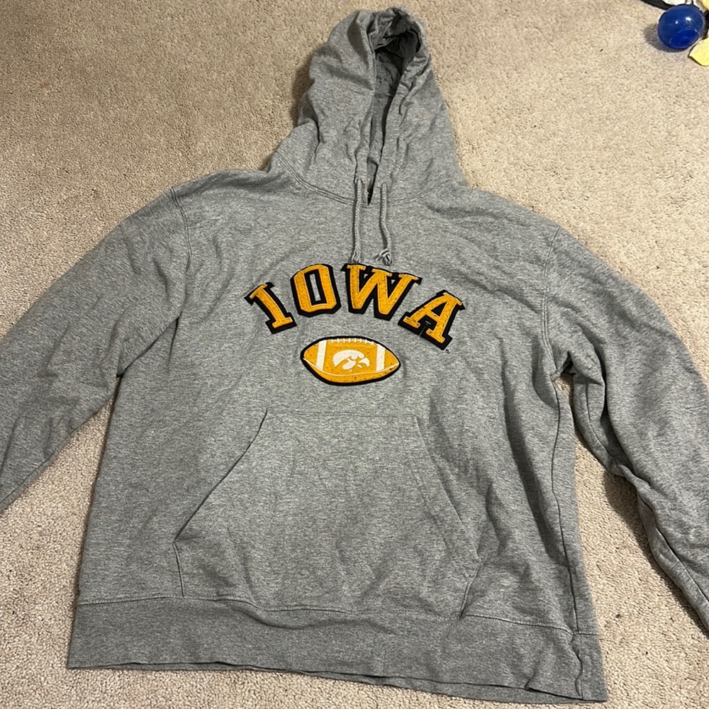 Light Grey University of Iowa football sweatshirt